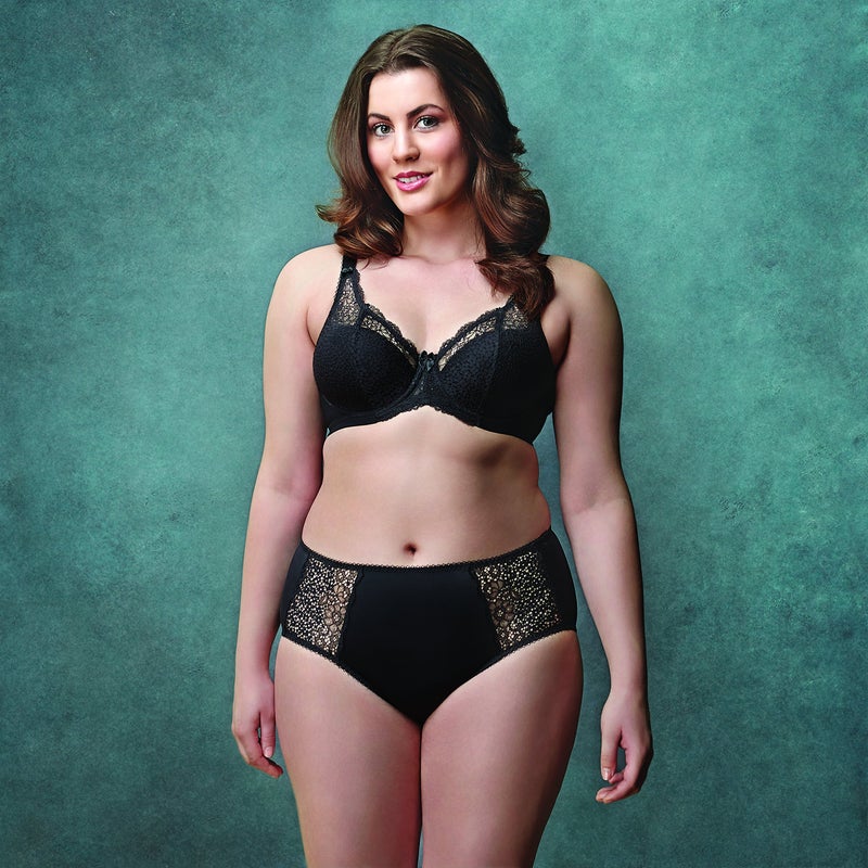 GODDESS Women's Plus-Size Michelle Stretch Lace Underwire Padded Banded Bra, Sand, 38C - Image 5